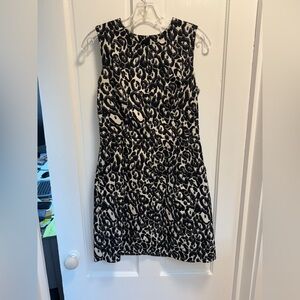 Milly Black and White Sleeveless Sheath Mini Dress